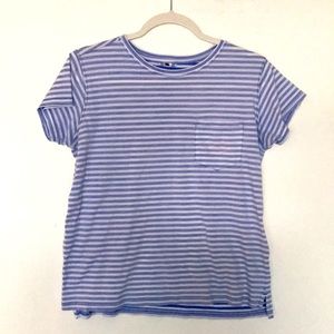 Vineyard Vines Reverse Stripe Vintage Whale Pocket Tee